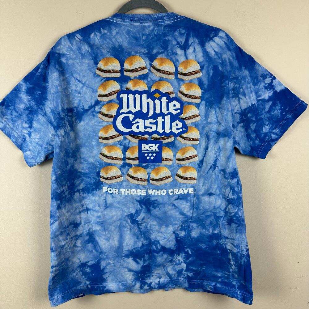 White Castle DGK Tie Dye Graphic T Shirt Blue Mens M Skater Streetwear Urban Y2K - Picture 3 of 7
